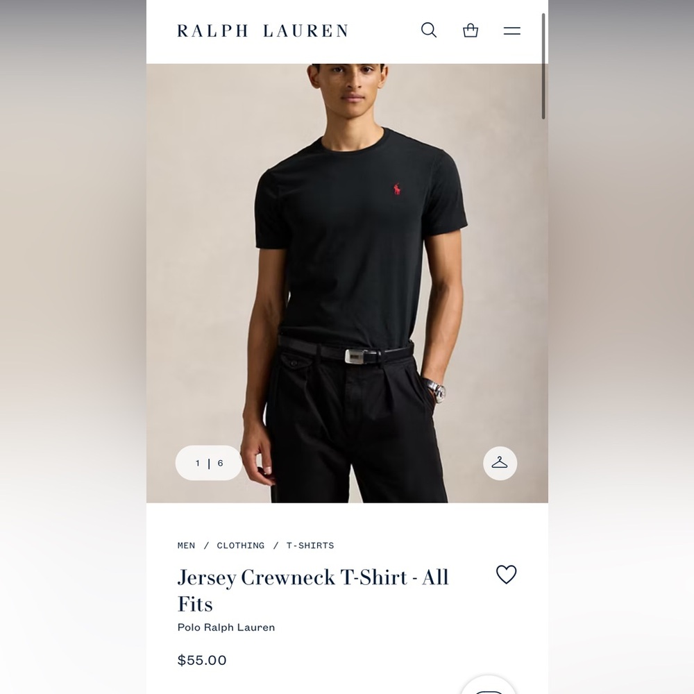 Polo Ralph Lauren navy blue jersey crewneck tshirt